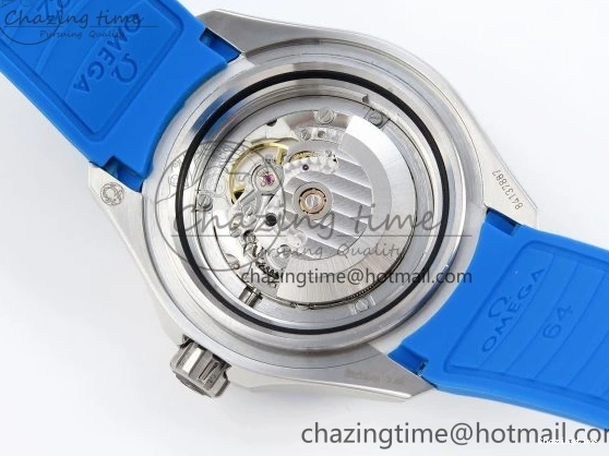 0506 SEAMASTER PLANET OCEAN 6000M ULTRA DEEP 45.5MM SS TF 1:1 BEST EDITION WHITE DIAL BLUE BEZEL ON RUBBER STRAP A SunProtective 7762